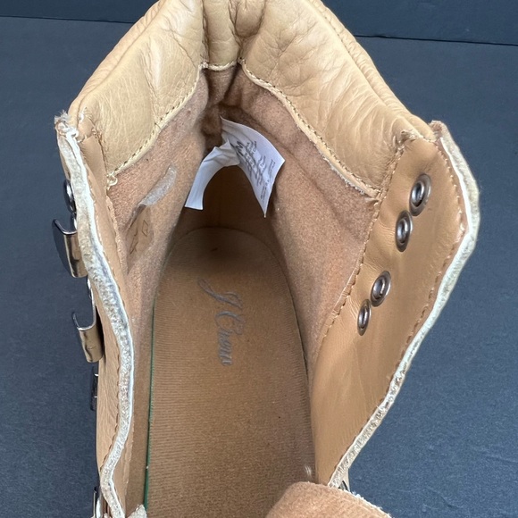 J.Crew Women’s Lightweight Leather Nordic boots - Light Caramel Size 8M - Picture 8 of 13